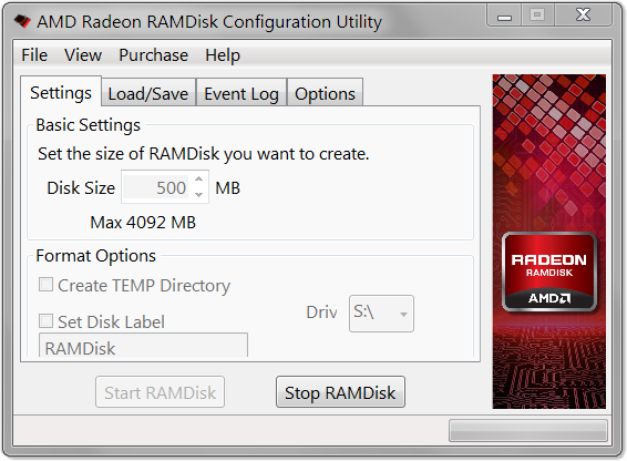 free version dataram ramdisk limits max 1024